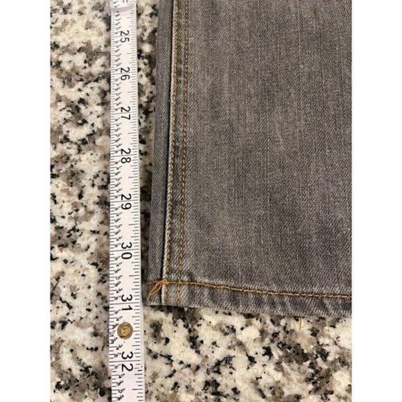 Empyre Mens Straight Leg Jeans Size 34 Gray Denim 5 Pocket Button & Zip Closure - Picture 9 of 13